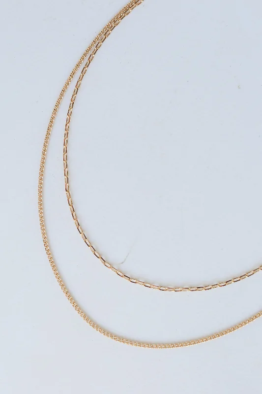 FINAL SALE - Annabelle Gold Layered Chain Necklace