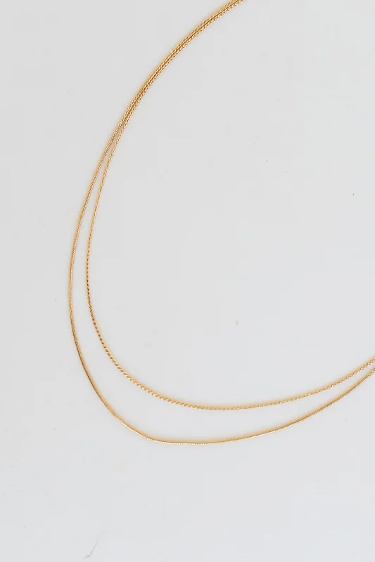 Buy More, Save More On Stunning Jewelry Designs FINAL SALE - Brianna Gold Layered Chain Necklace