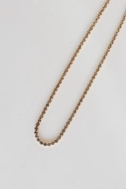 FINAL SALE - Cassidy Gold Rhinestone Necklace