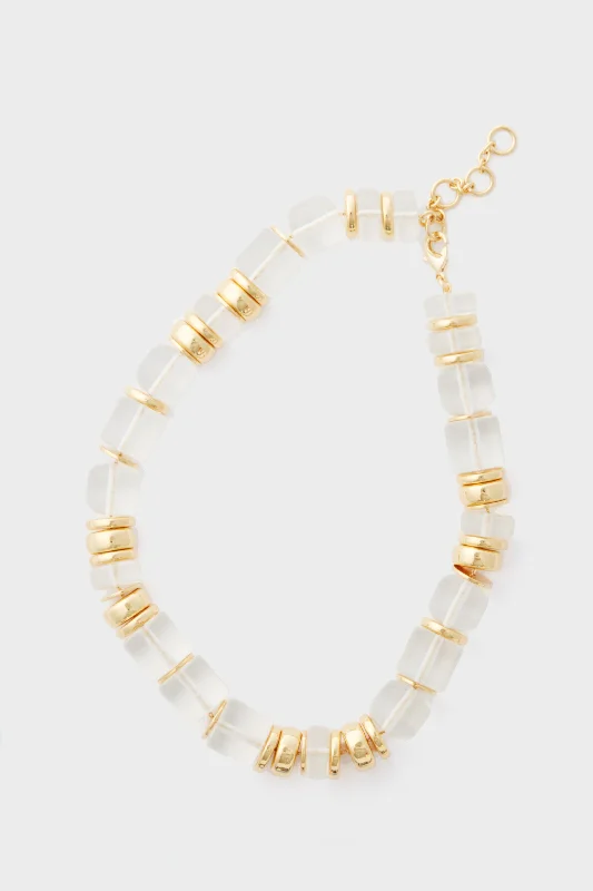 Clear and Gold Sadie Necklace