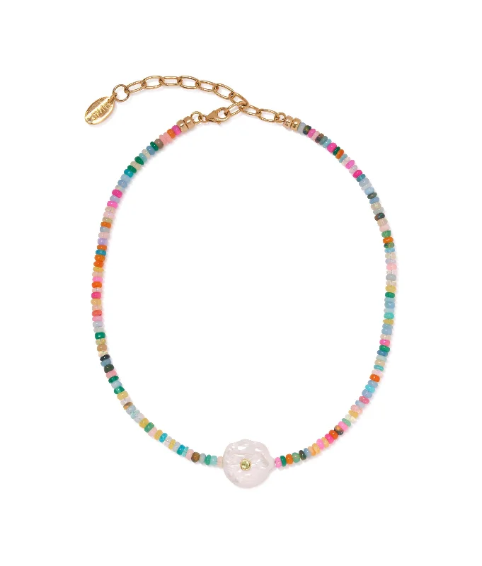 Sparkle On A Budget – Fine Jewelry For Less Destination Necklace in Rainbow Opal