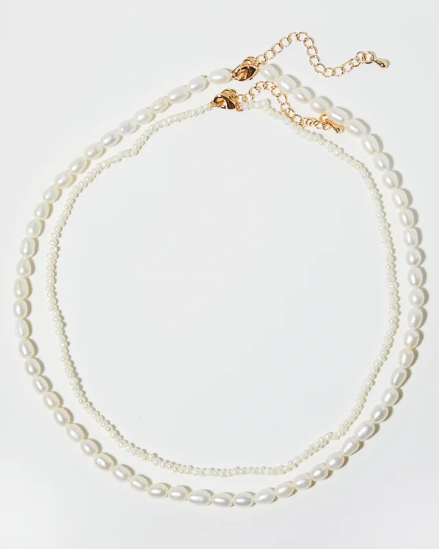 Double Pearl Necklace