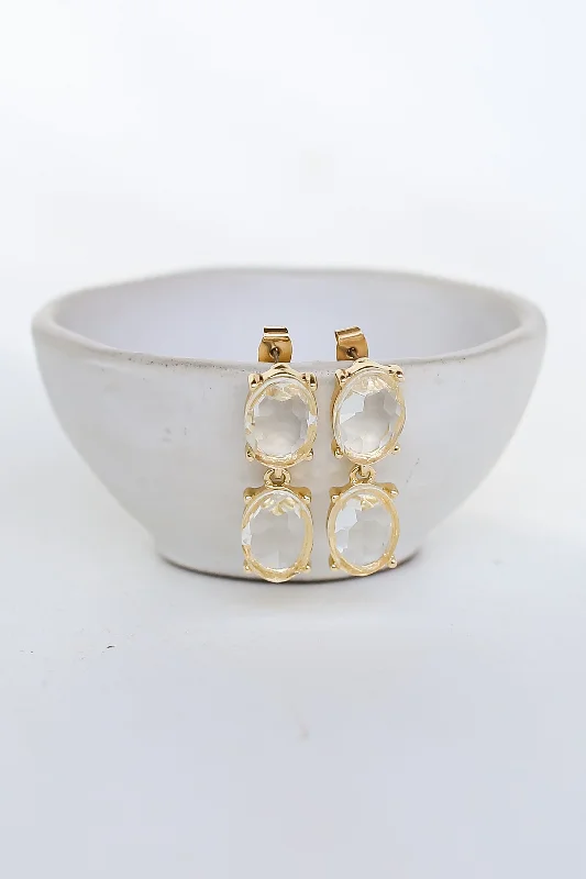 FINAL SALE - Elaine Gemstone Drop Earrings