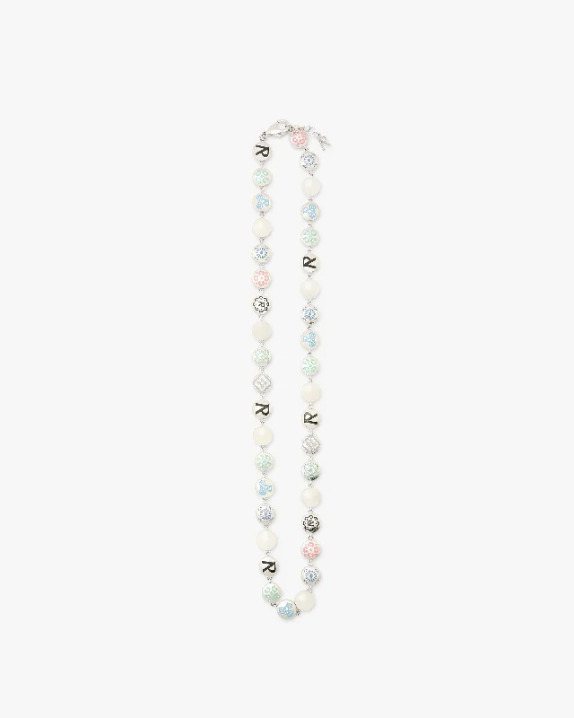 Limited-Stock Jewelry Sale – Once It's Gone, It's Gone Enameled Bead Necklace - Silver