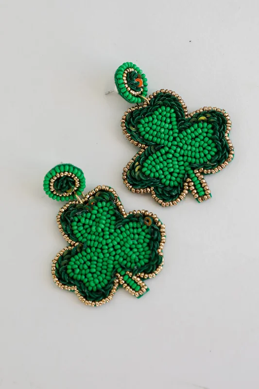 Jewelry Sale – Exclusive Styles At Lower Prices Erin Green Beaded Four Leaf Clover Earrings