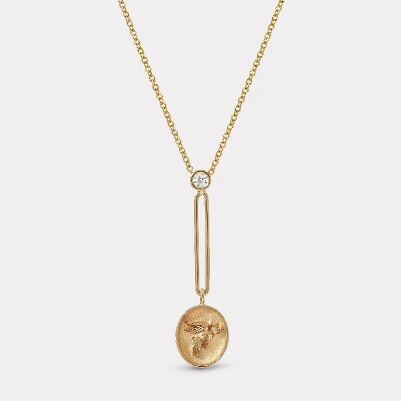 Fantasy Signet Pendant Necklace - Flying Pig