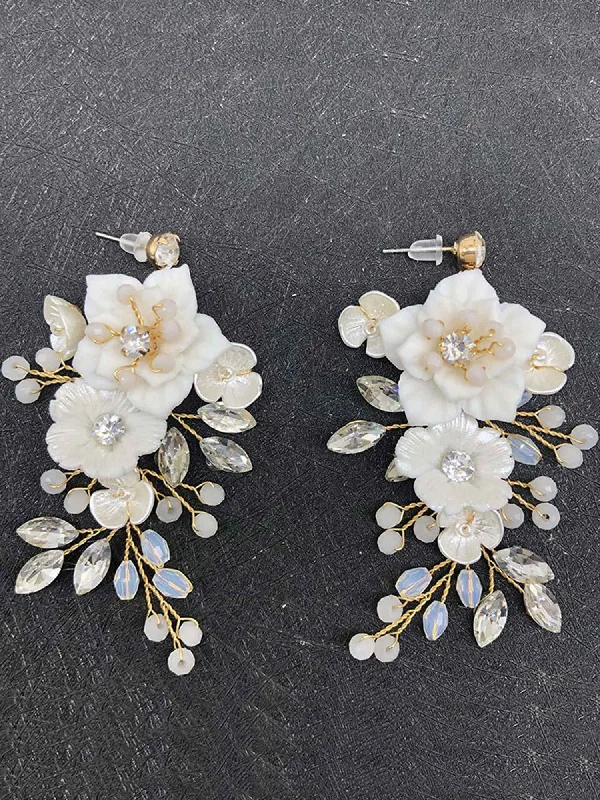 Flower Crystal Earrings