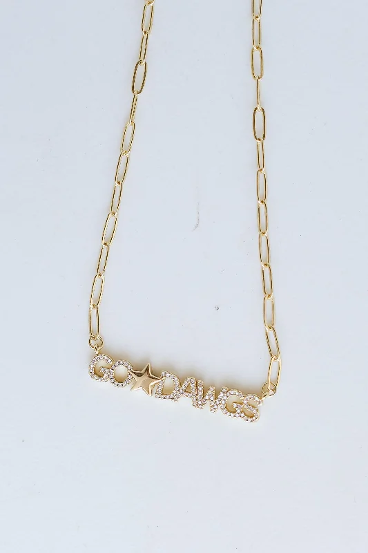 Gold Go Dawgs Necklace