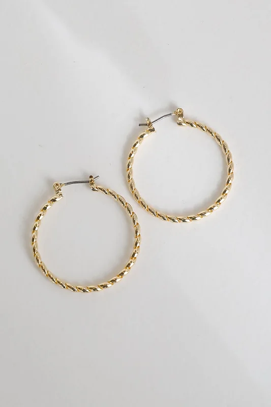 Shop Jewelry That Shines Without The High Price FINAL SALE - Joanna Gold Twisted Hoop Earrings