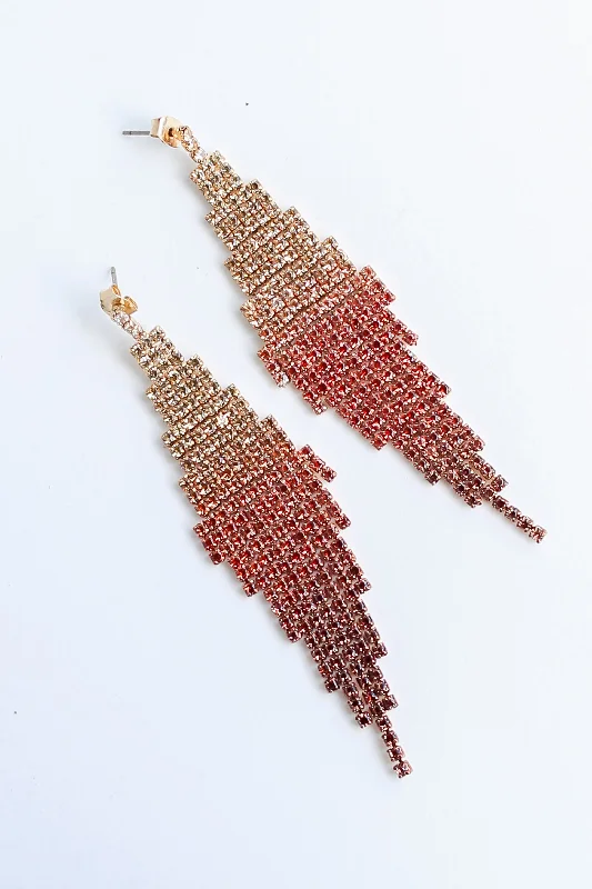 Special Offers On Handcrafted And Designer Jewelry FINAL SALE - Jordan Rhinestone Fringe Earrings