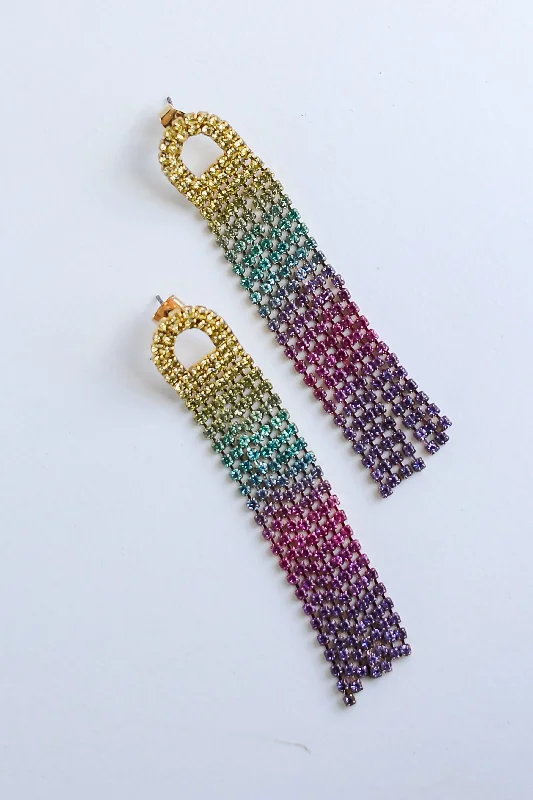 Limited Stock On Premium Jewelry At Low Prices FINAL SALE - Lilly Rhinestone Fringe Earrings