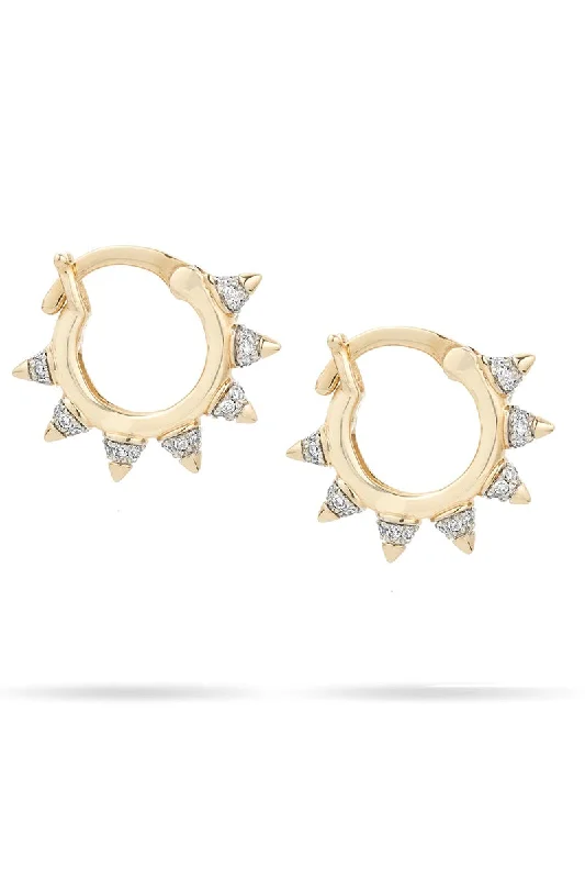 Shine Without Limits – Jewelry Sale Happening Now London Pave Spike Huggie Hoops - 14k Yellow Gold