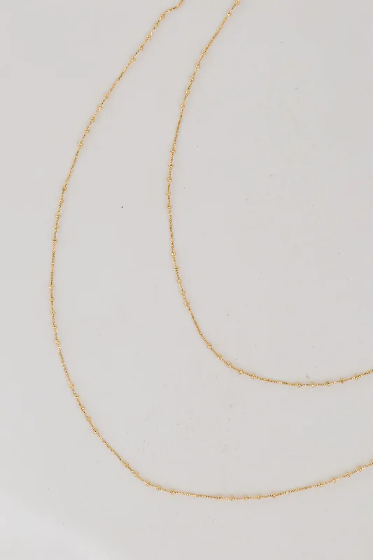 FINAL SALE - Mia Gold Layered Chain Necklace