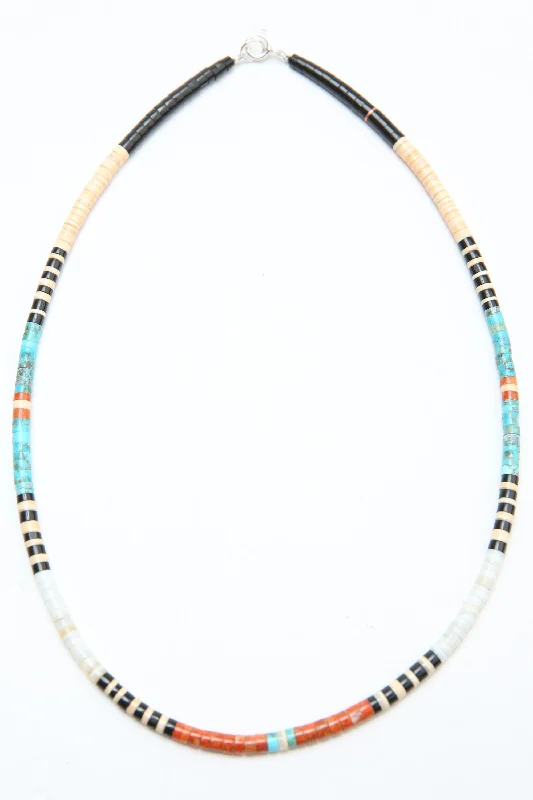 Jewelry Deals That Sparkle – Shop Today Multicolor Heishi Necklace by Gerard & Mary Calabaza - White Clam Shell - Indonesia