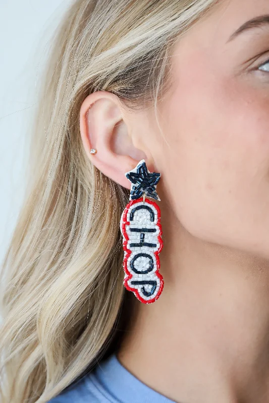 Elegant Jewelry, Exclusive Prices – Shop Now Navy Chop Chop Beaded Drop Earrings