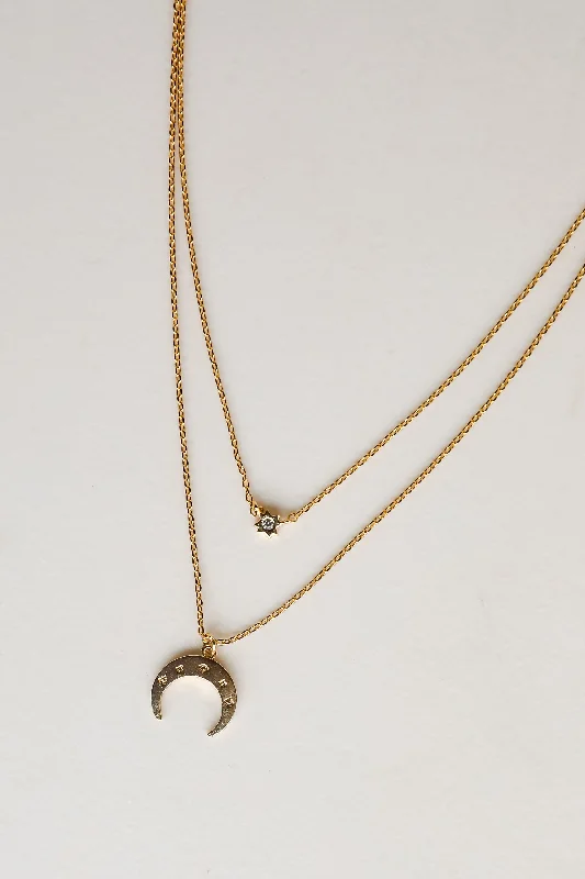 Exclusive Jewelry Sale – Limited-Time Discounts Sami Gold Crescent Horn Layered Necklace