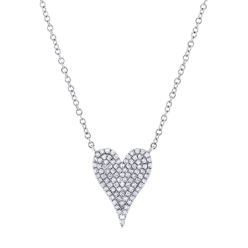 Timeless Jewelry At Special Discount Rates Small Pave Heart Necklace