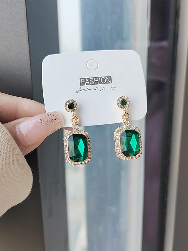 Buy More, Save More – Special Jewelry Discounts Vintage Square Crystal Ear Pendants