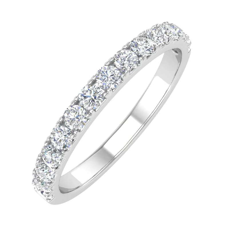 Unmissable Jewelry Clearance – Final Reductions 1/2 Carat Round Diamond Wedding Band Ring in Gold - IGI Certified