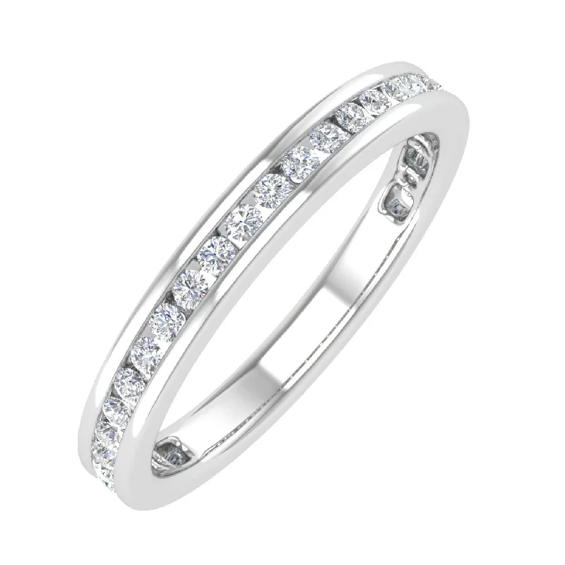 Get The Jewelry You Love At A Price You Love 1/3 Carat Channel Set Diamond Gold Wedding Band Ring in Gold - IGI Certified