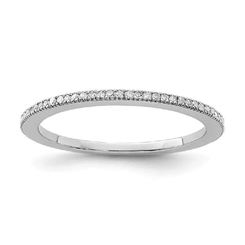 1.5mm Diamond Eternity Ring in Sterling Silver