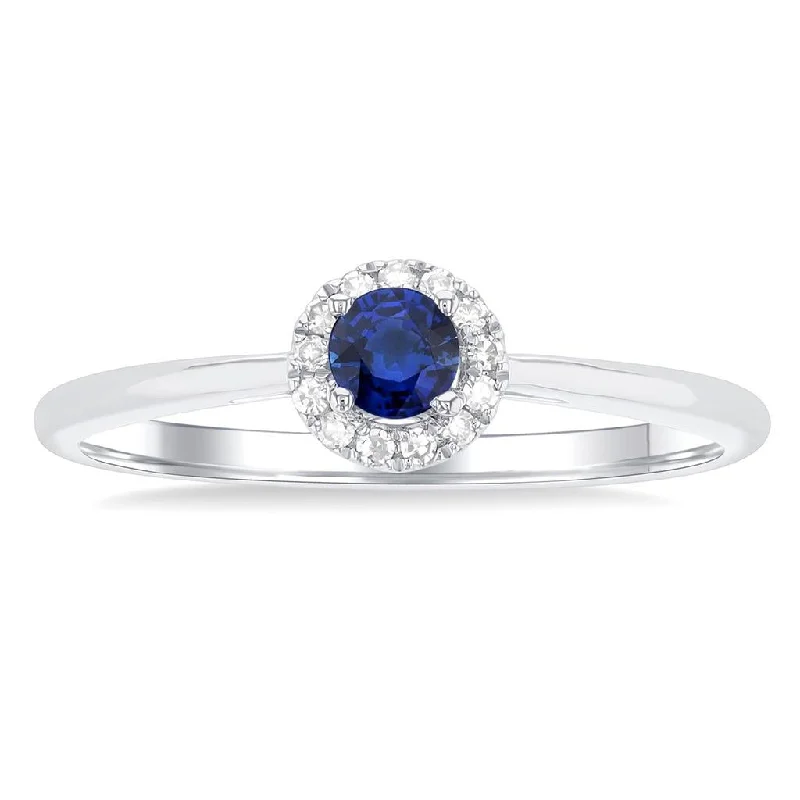 Unlock Unbeatable Jewelry Deals Before They’Re Gone 10K White Gold Sapphire And Diamond Halo Ring