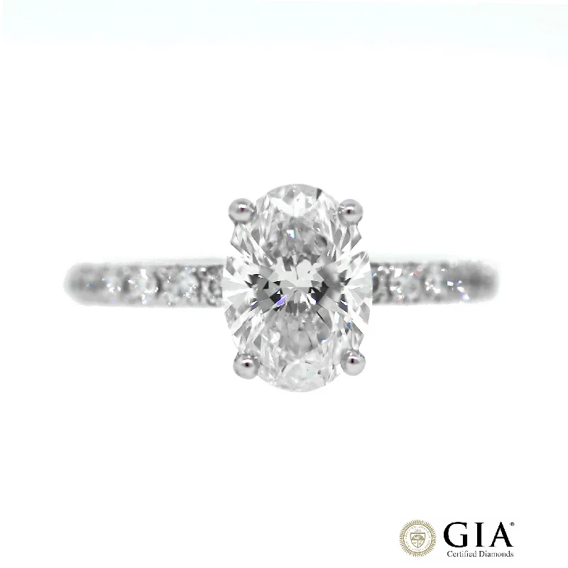 Shop High-Quality Jewelry At Jaw-Dropping Discounts GIA Certified Oval Diamond Engagement Ring