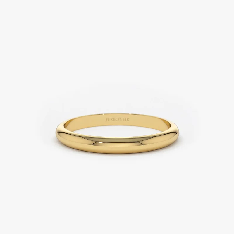 14k Classic Dome 2MM Band