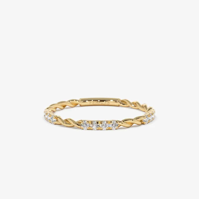 Everyday Jewelry Essentials Now On Sale 14k Twisted Rope Eternity Diamond Ring