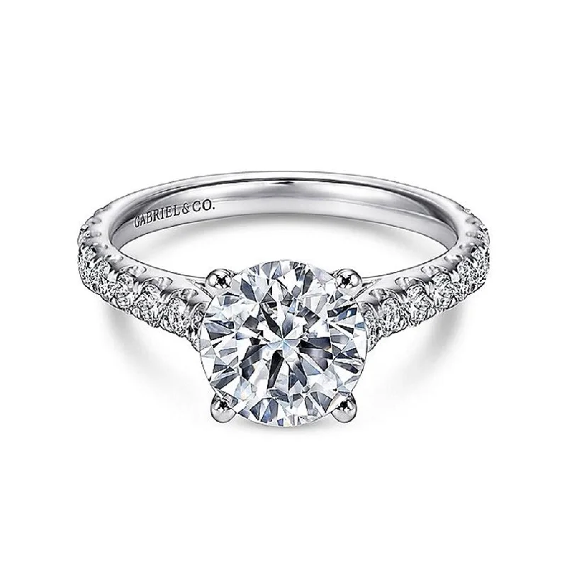 Beautiful Jewelry, Breathtaking Discounts – Hurry In 14K White Gold 'Luciole' Classic Round Diamond Engagement Ring