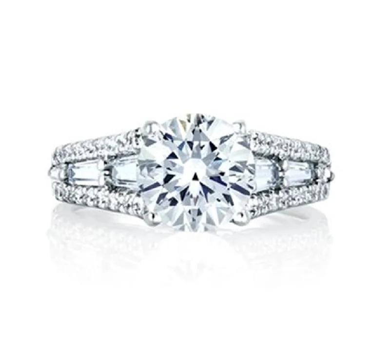 Modern Jewelry At Exclusive Discounts – Shop Today 14K White Gold Art Deco Inspired Wide Band Engagement Ring