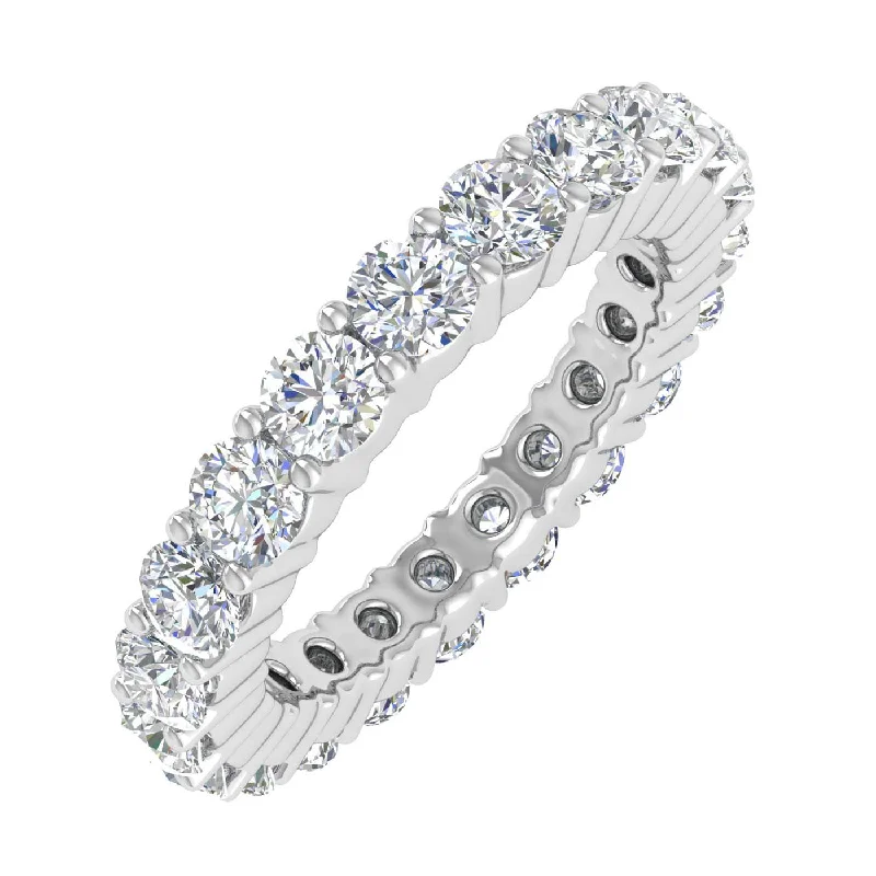 Make Every Moment Shine – Jewelry Discounts Available 2 1/2 Carat Prong Set Diamond Eternity Ring Band in Gold