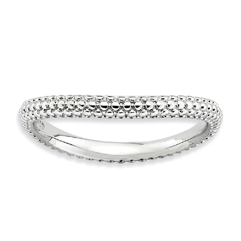 Premium Jewelry, Premium Discounts – Act Fast 2.25mm Stackable Sterling Silver Curved Band