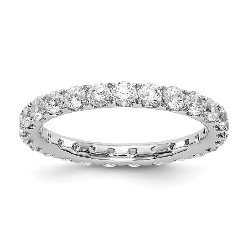 2.4mm Platinum U Shared Prong 1.5 Ctw Diamond Eternity Band