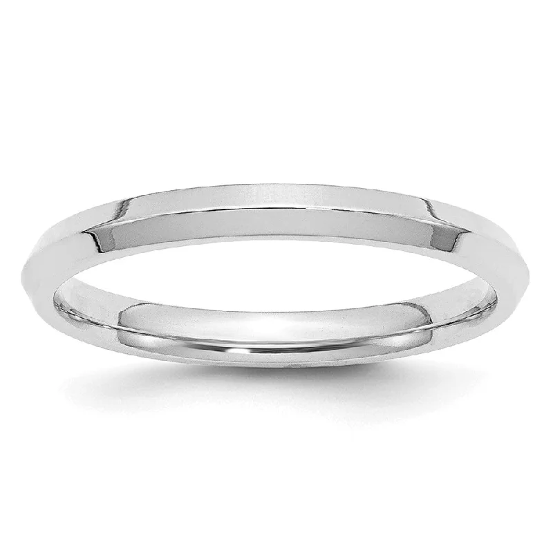 Elegant Designs, Unbeatable Discounts – Shop Jewelry Now 2.5mm 14K White or Yellow Gold Knife Edge Comfort Fit Band