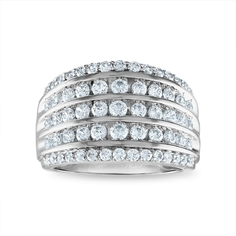 Shop Modern Jewelry Collections With Exclusive Discounts 2 CTW Diamond Anniversary Ring in 10KT White Gold