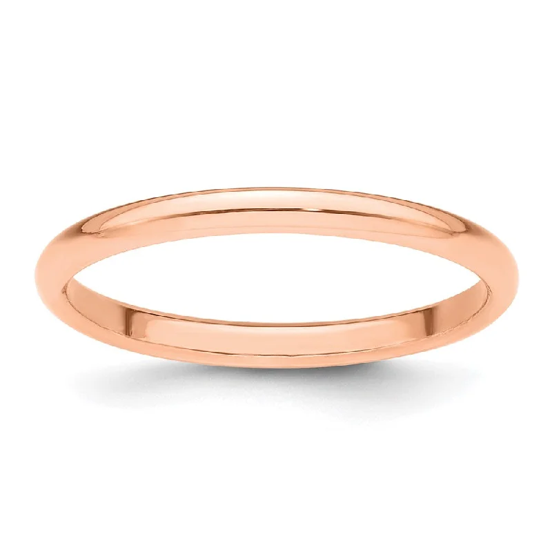 Best Jewelry Sale Prices – Limited-Time Offer 2mm to 6mm 14K Rose Gold Half Round Standard Fit Band