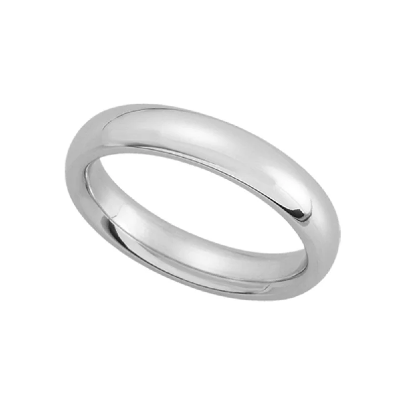 Jewelry Sale – Exclusive Styles At Lower Prices 4mm Domed Comfort Fit Wedding Band in 10k White Gold