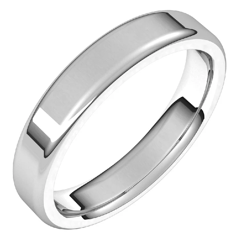 Make Your Outfit Shine With Discounted Jewelry 4mm Continuum Sterling Silver Round Edge Comfort Fit Flat Band