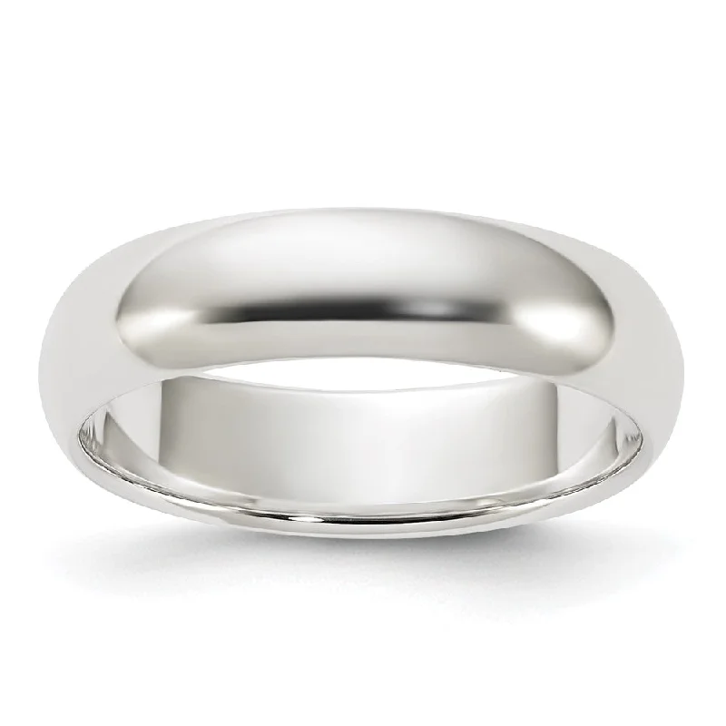 Grab Exquisite Jewelry At The Lowest Prices 5mm Sterling Silver Polished Half Round Standard Fit Band