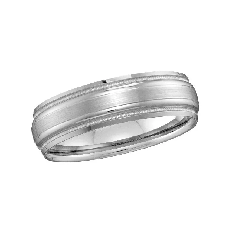 Exclusive Gemstone Jewelry At Special Prices 6MM Wedding Ring in 10KT White Gold