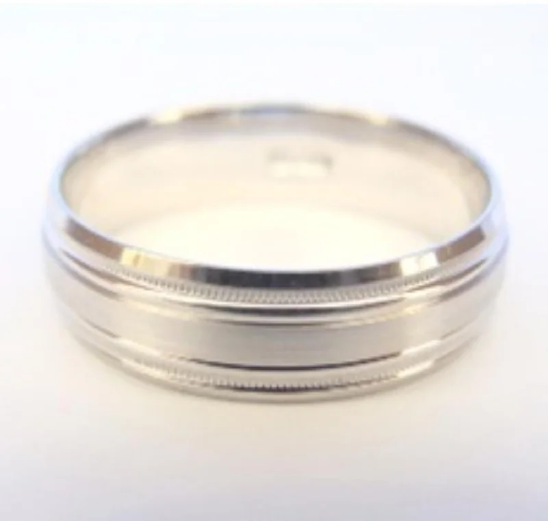 Timeless Jewelry At Special Discount Rates 6MM Wedding Ring in 10KT White Gold