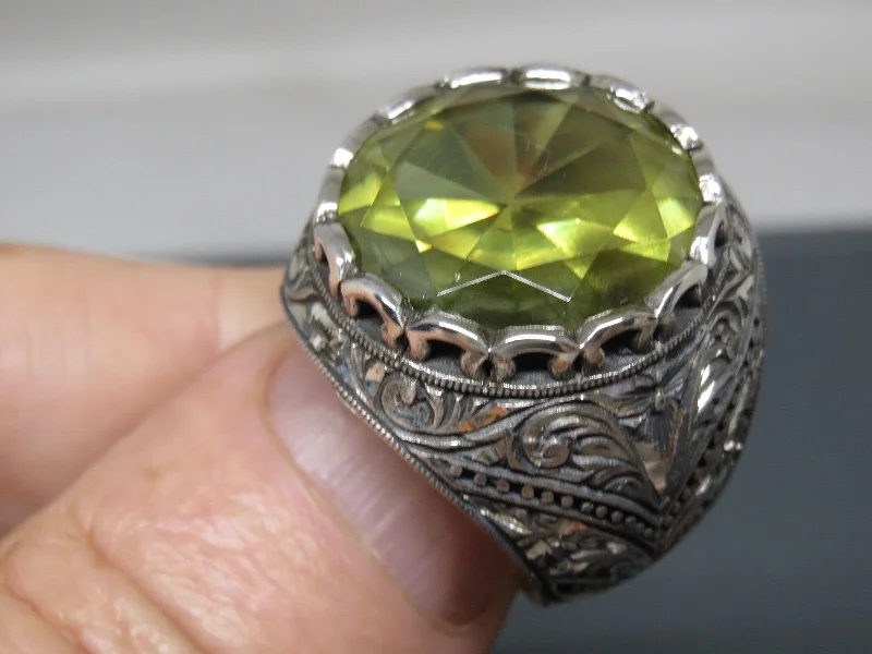 Get The Best Deals On Timeless Jewelry Pieces Turkish Handmade Jewelry 925 Sterling Silver Citrine Stone Mens Rings