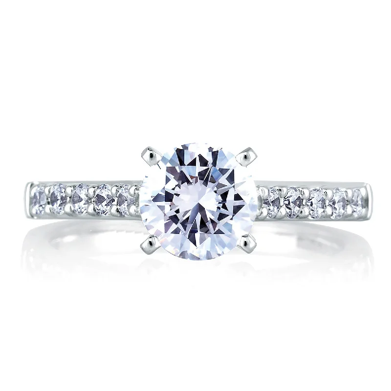 Accessorize For Less – Luxury Jewelry At Affordable Prices A.Jaffe Classic Cathedral Diamond Engagement Ring ME1353/30