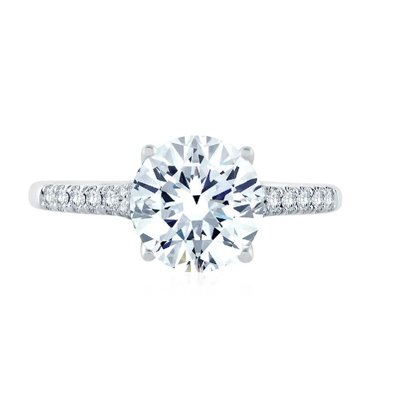 Shop Dazzling Rings, Earrings, And More At Special Discounts A.Jaffe Delicate Split Shank Floating Gallery Diamond Quilted Engagement Ring ME3001Q/128