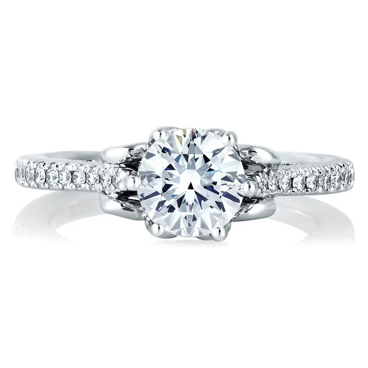 Luxury Jewelry Sale – Sparkle For Less A.Jaffe Designer Detailing Pavé Diamond Engagement Ring ME1556/105