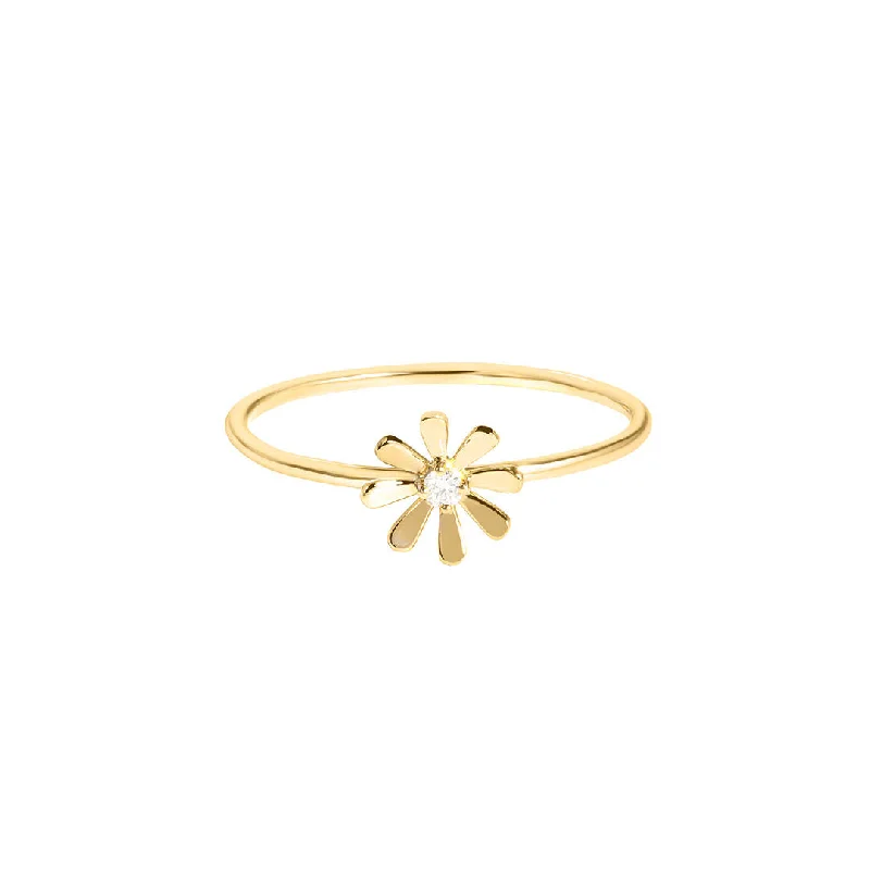 Special Sale On Handcrafted Jewelry – Shop Today Flower Power 18K Gold Ring w. Diamond