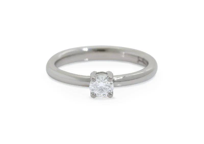 Aria Diamond Engagement Ring, White Gold & Platinum