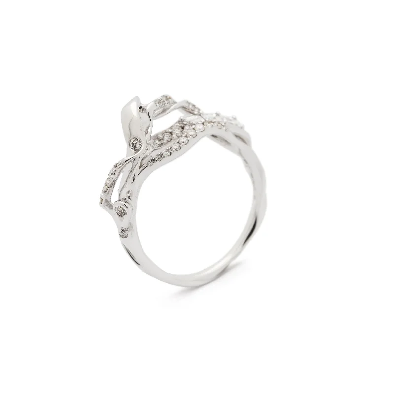 Dazzle With Discounts – Shop Jewelry On Sale Exhale Stackable 18K White Gold Ring w. Diamonds