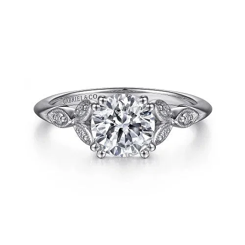 Eco-Friendly Sustainable Jewelry For Conscious Buyers Celia - 14K White Gold Round Diamond Engagement Ring (setting only)